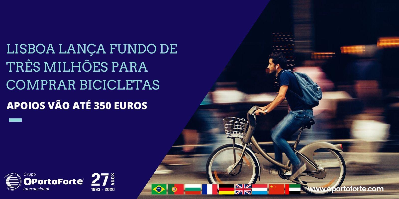 Lisboa lança fundo de três milhões para comprar bicicletas. Apoios vão até 350 euros